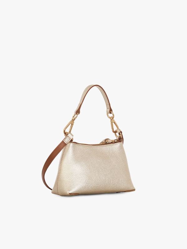 Mini Bandolera Mujer Chloé Joan Plateadas Metallic Cuero FOQA43982